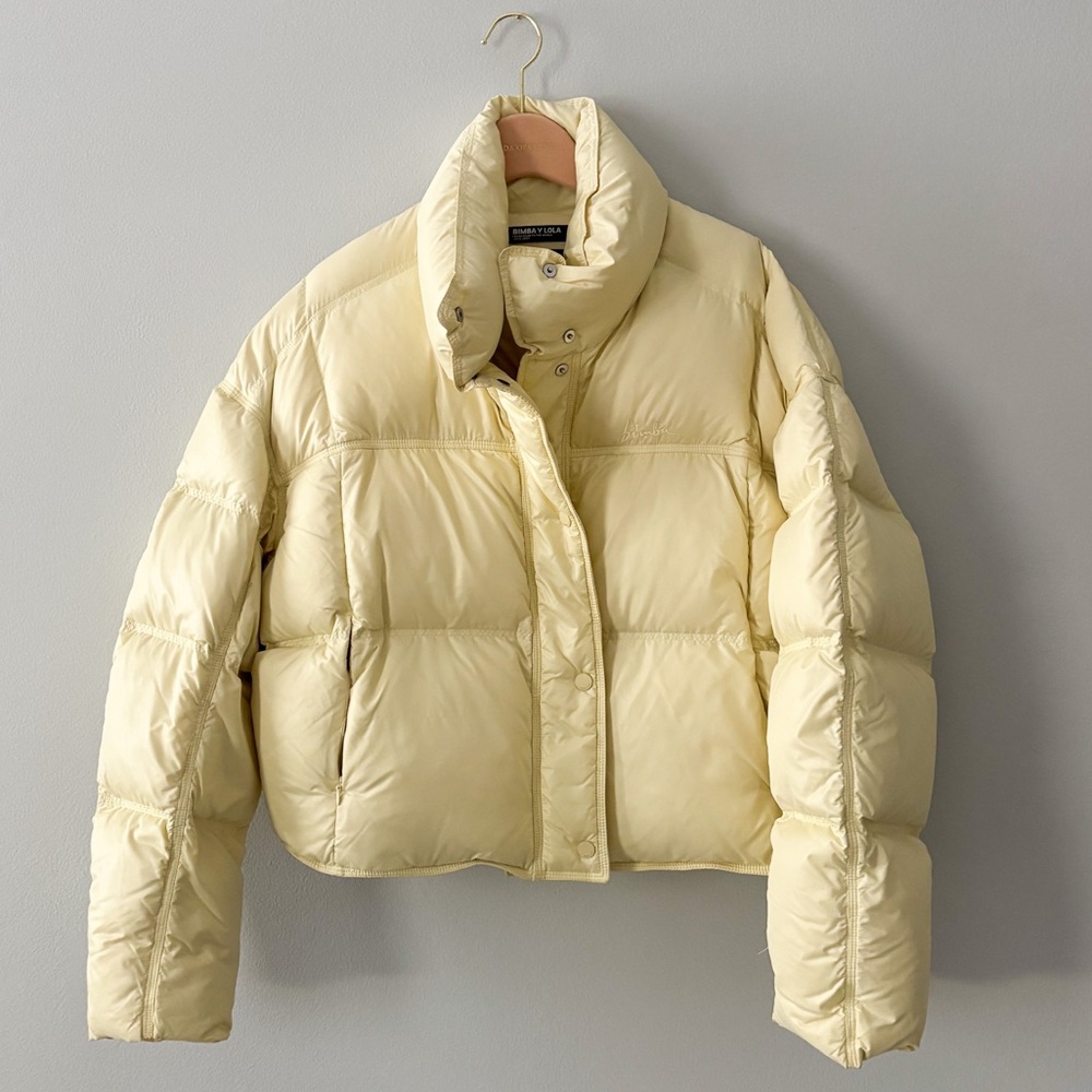 Bimba y Lola butter yellow padded puffer coat new without tags
